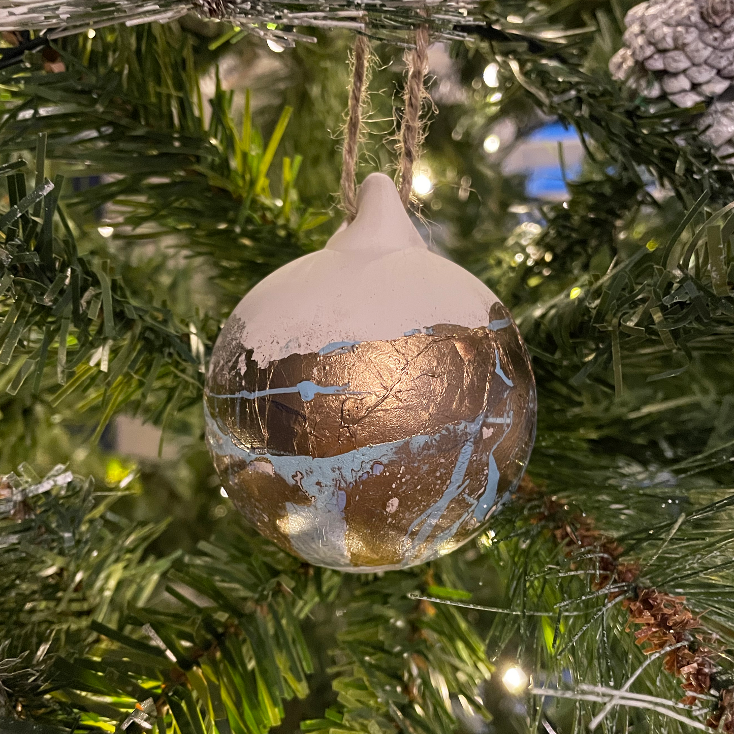 Marbled Ceramic Christmas Bauble