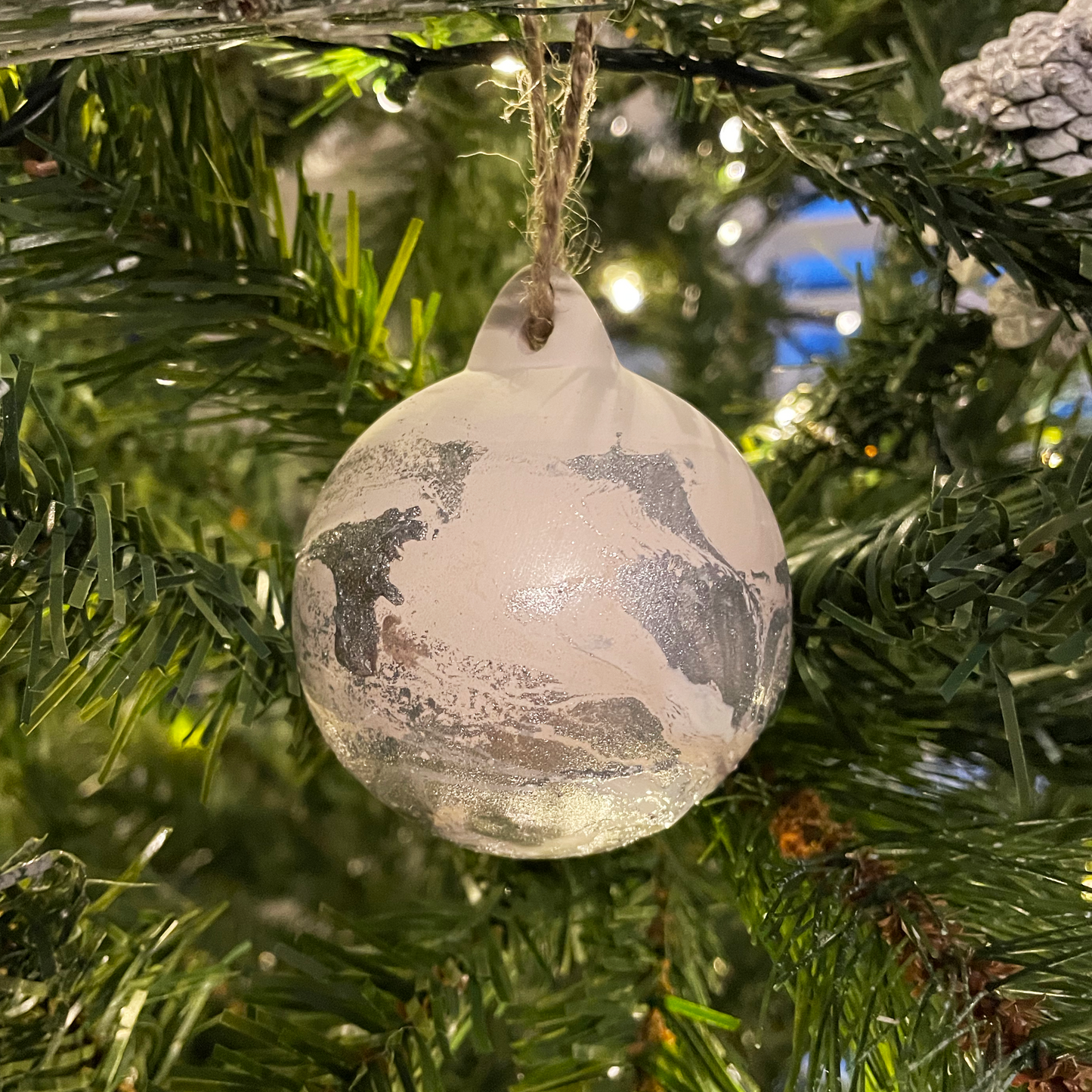 Marbled Ceramic Christmas Bauble