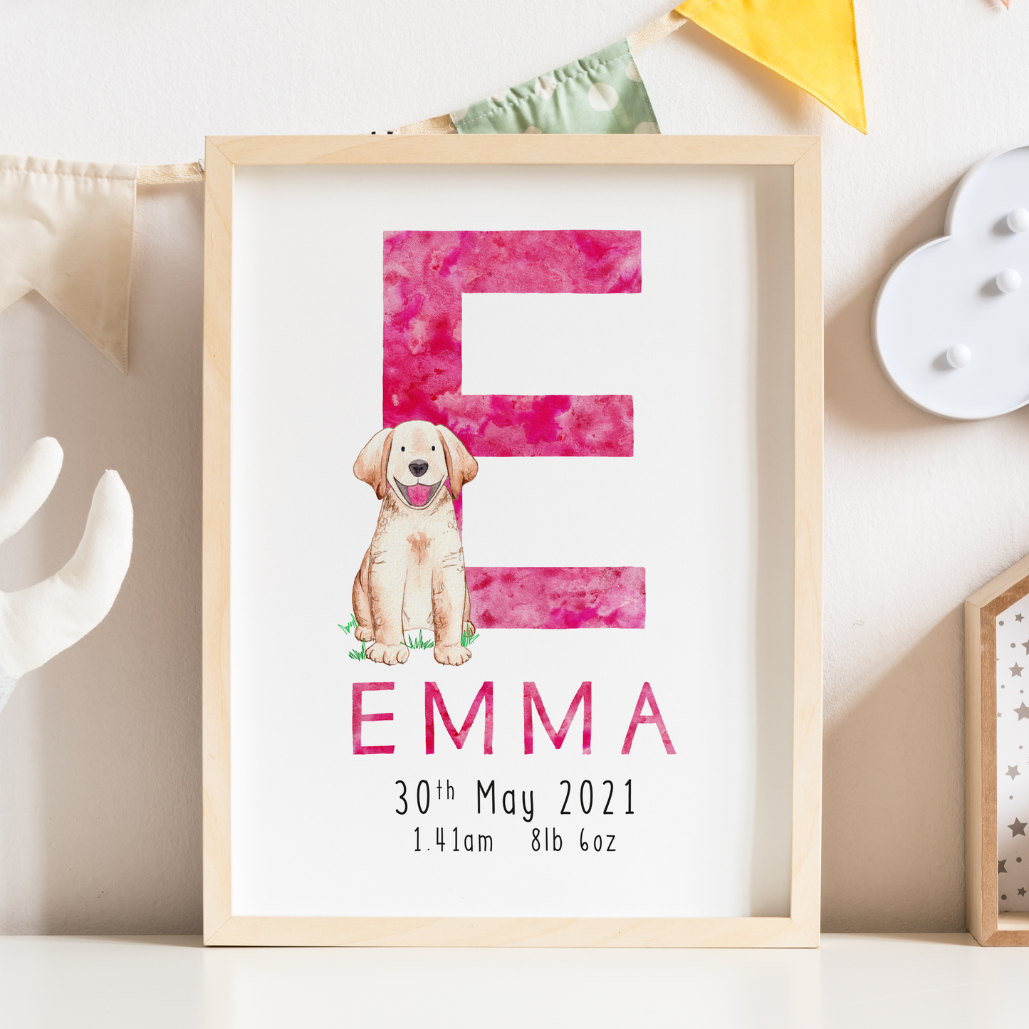 Animal Illustration Name Gift- Baby Girl