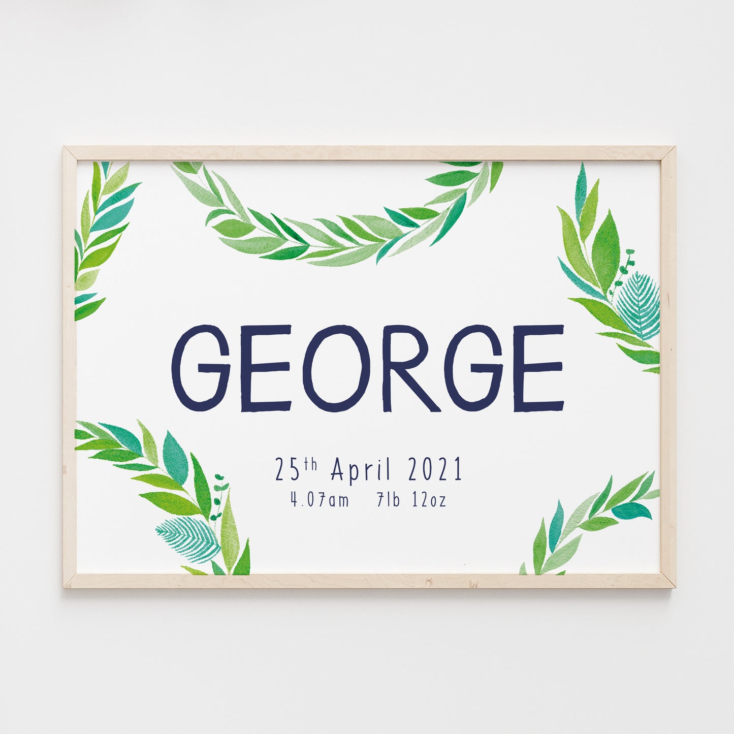 Foliage Name Gift- Baby Boy