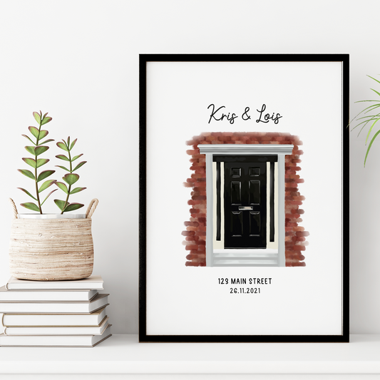 Custom House Door Print